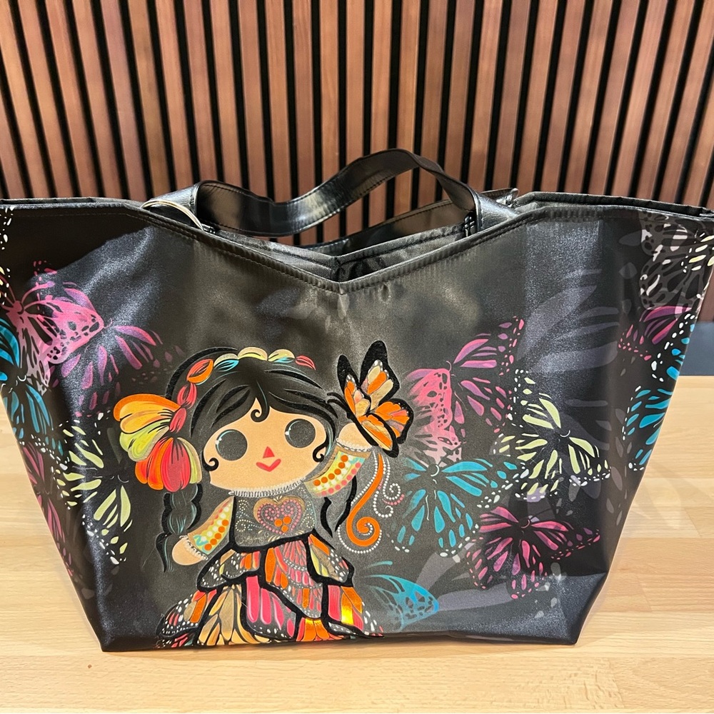 Ay guey Mexican Doll, butterfly -Print  Bag